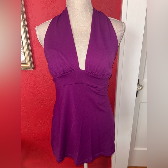 Susana Monaco Vibrant Purple halter style top size medium - Picture 1 of 6